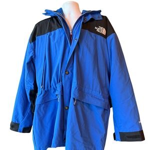 The North Face Gore-Tex Mountain Light Ski Jacket Men's Size Medium Blue Black